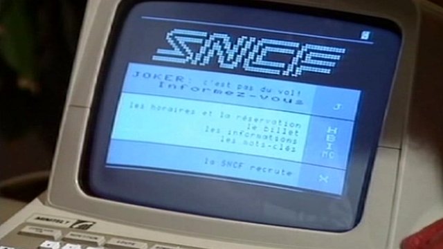a screen that reads SNCF